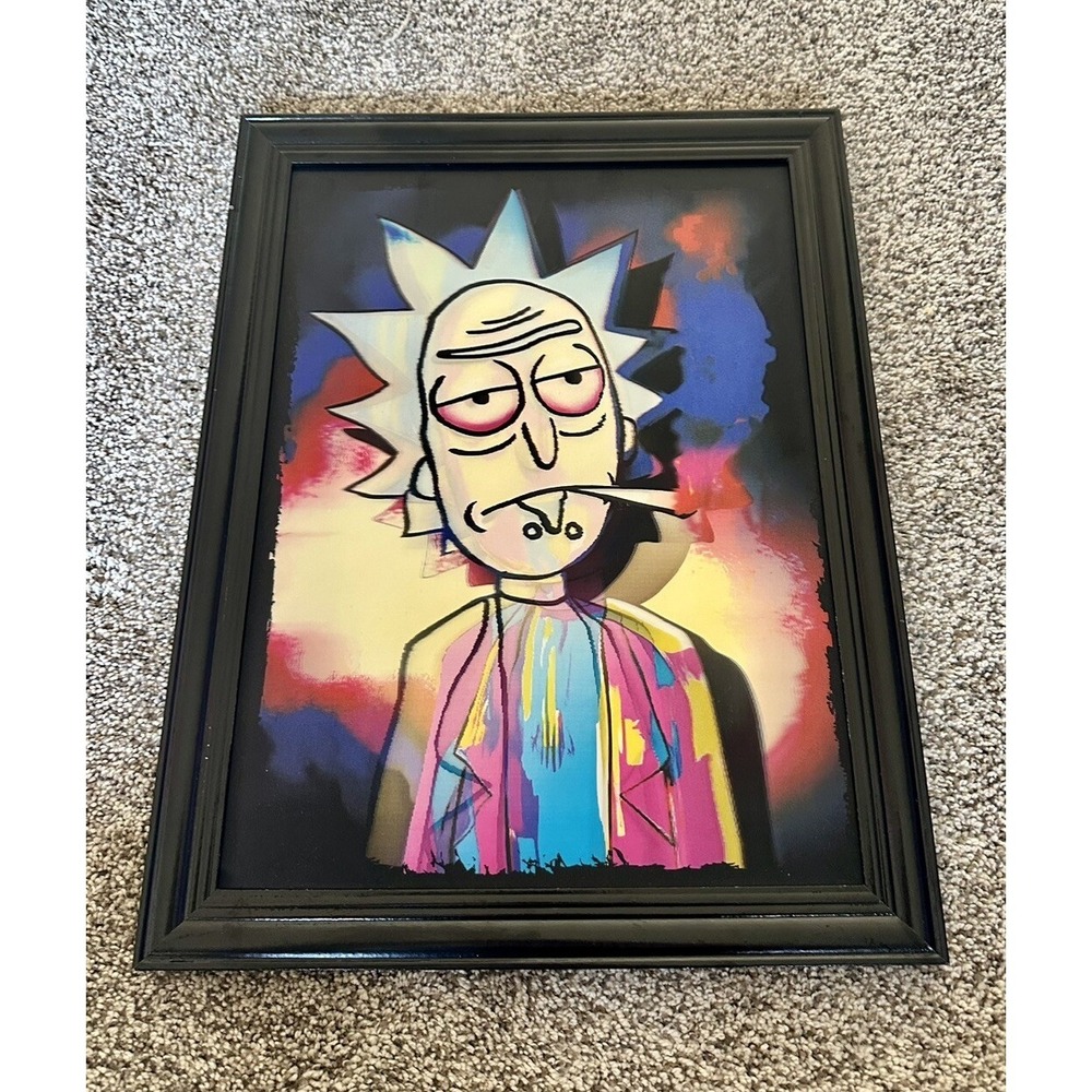 Rick And Morty Framed 3D Changing Holographic‎ Lenticular Poster Picture Cig